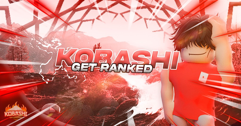 GFX de un personaje de Roblox en pose de acción