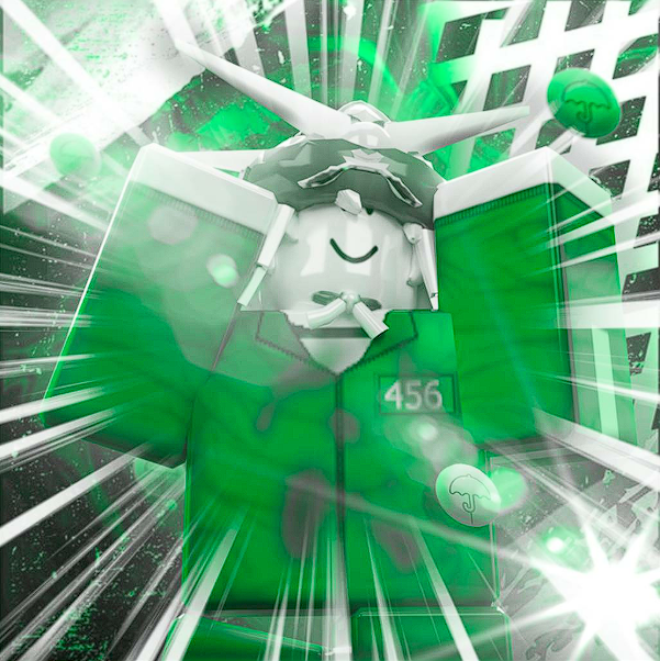 GFX de un personaje de Roblox con estilo de anime