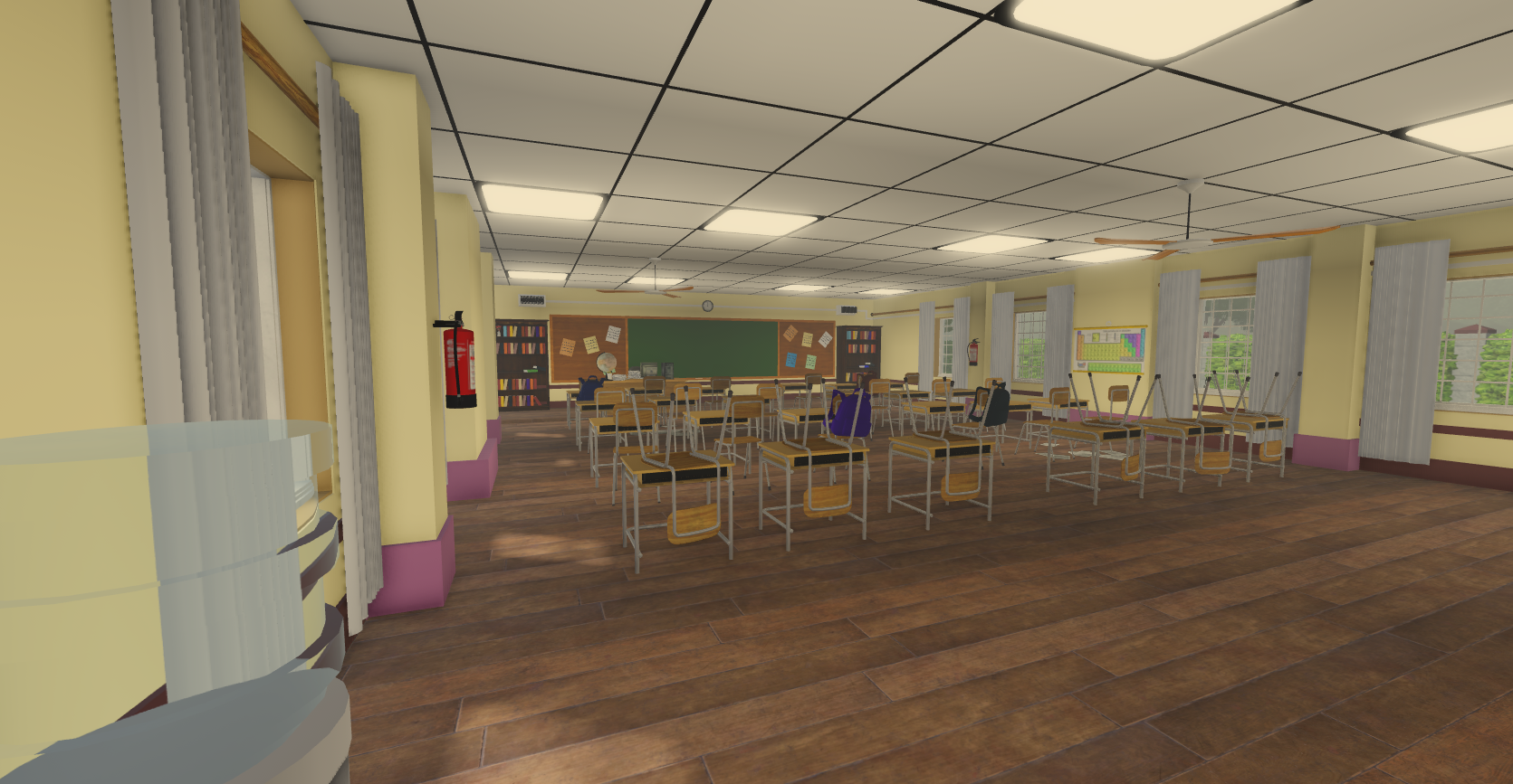 Vista interior de las gradas de un estadio en Roblox